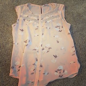 Soft Pink Floral Blouse